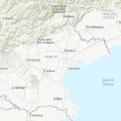 Map showing location of Peseggia-Gardigiano (45.561670, 12.179440)