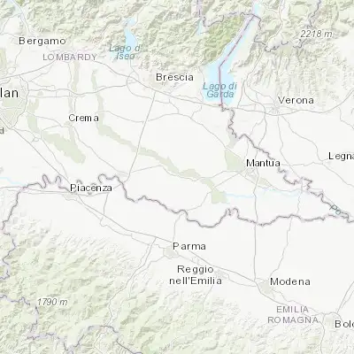 Map showing location of Piadena (45.128590, 10.371010)
