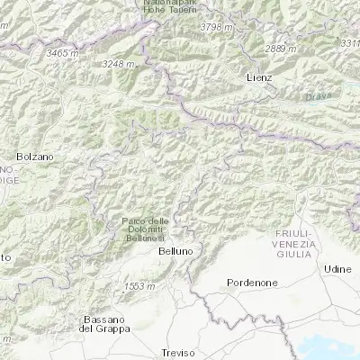 Map showing location of Pieve di Cadore (46.424660, 12.364160)