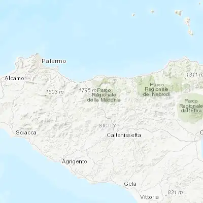 Map showing location of Polizzi Generosa (37.811590, 14.002680)