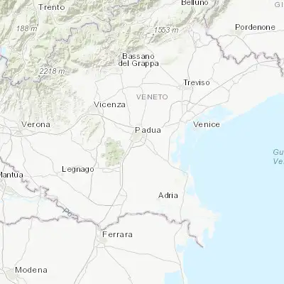 Map showing location of Ponte San Nicolò (45.367180, 11.923410)