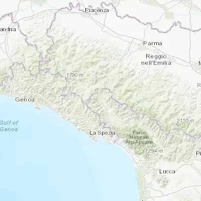 Map showing location of Pontremoli (44.375150, 9.878880)