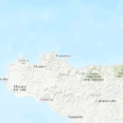 Map showing location of Portella di Mare (38.073040, 13.461990)