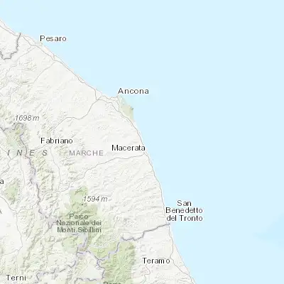 Map showing location of Porto Potenza Picena (43.357510, 13.697460)