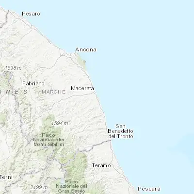 Map showing location of Porto Sant'Elpidio (43.252970, 13.759700)