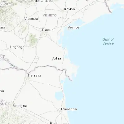 Map showing location of Porto Viro (45.026780, 12.217540)