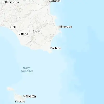 Map showing location of Portopalo di Capo Passero (36.682190, 15.133780)