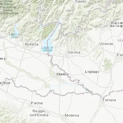 Map showing location of Povegliano Veronese (45.347300, 10.880560)