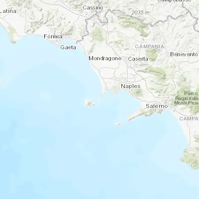 Map showing location of Procida (40.756360, 14.014570)