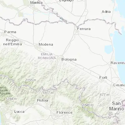 Map showing location of Rastignano-Carteria di Sesto (44.436230, 11.356950)