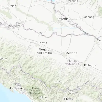Map showing location of Reggio nell'Emilia (44.698250, 10.631250)