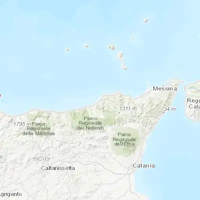 Map showing location of Rocca di Capri Leone (38.106770, 14.710320)