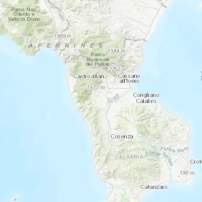 Map showing location of Roggiano Gravina (39.617860, 16.161730)