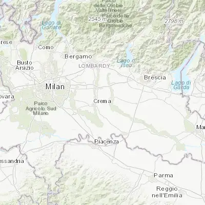 Map showing location of Romanengo (45.378150, 9.787770)