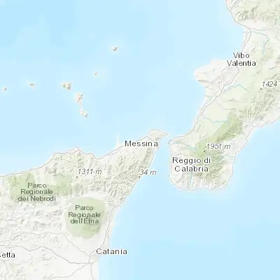 Map showing location of Rometta Marea (38.232640, 15.409550)