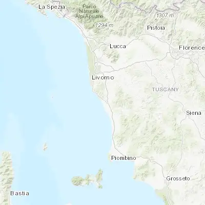 Map showing location of Rosignano Solvay-Castiglioncello (43.389460, 10.436150)