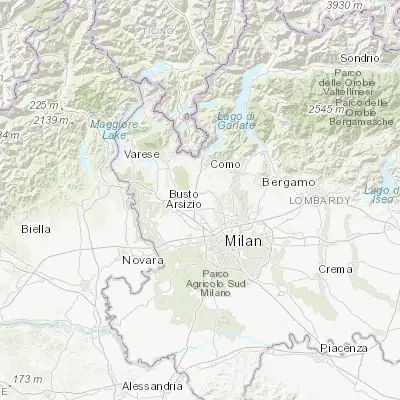 Map showing location of Rovello Porro (45.652100, 9.039400)