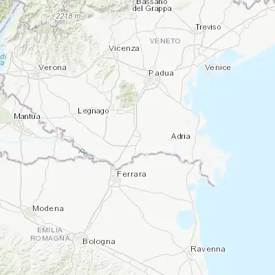 Map showing location of Rovigo (45.069820, 11.790220)