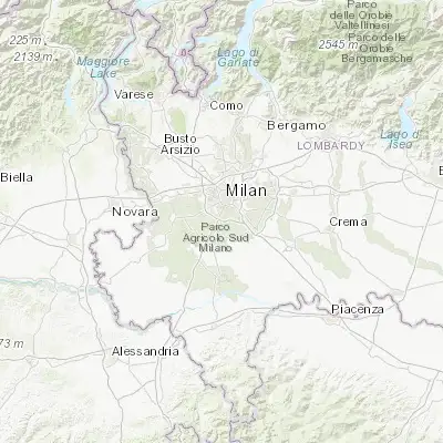 Map showing location of Rozzano (45.381930, 9.155900)