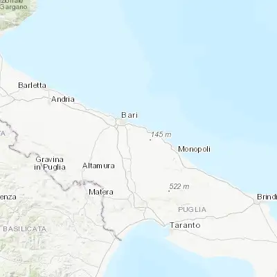 Map showing location of Rutigliano (41.009970, 17.005580)