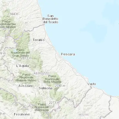 Map showing location of Sambuceto (42.421680, 14.187470)