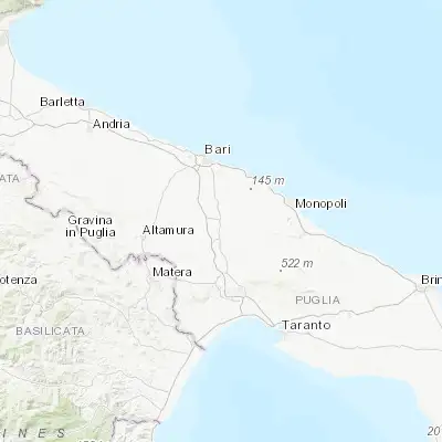Map showing location of Sammichele di Bari (40.887110, 16.949190)