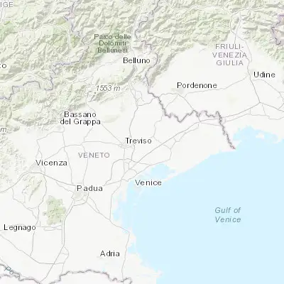 Map showing location of San Biagio di Callalta (45.683610, 12.377220)