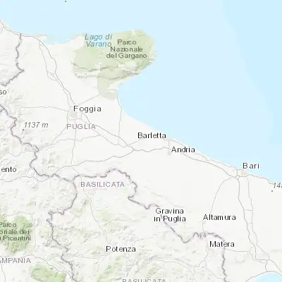 Map showing location of San Ferdinando di Puglia (41.302630, 16.070460)