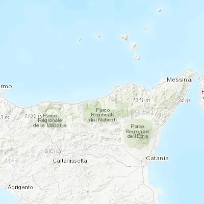 Map showing location of San Fratello (38.015560, 14.598180)