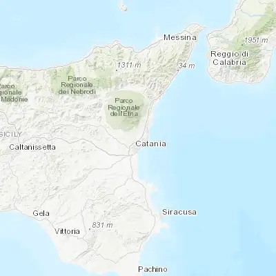 Map showing location of San Giovanni la Punta (37.576900, 15.093710)