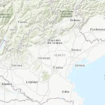 Map showing location of San Martino di Lupari (45.651280, 11.860040)