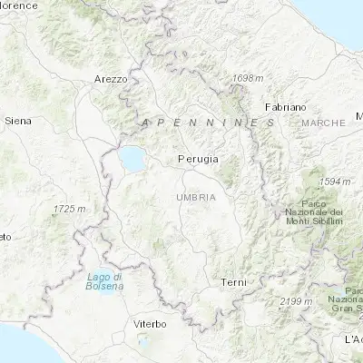 Map showing location of San Martino in Campo (43.036080, 12.402650)