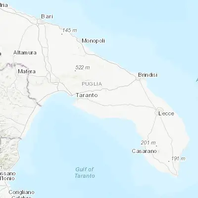 Map showing location of San Marzano di San Giuseppe (40.454550, 17.503510)