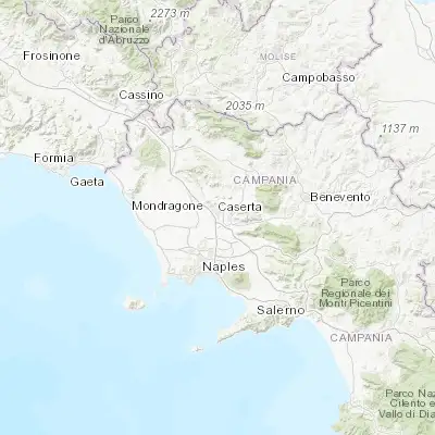 Map showing location of San Nicola la Strada (41.052370, 14.333340)
