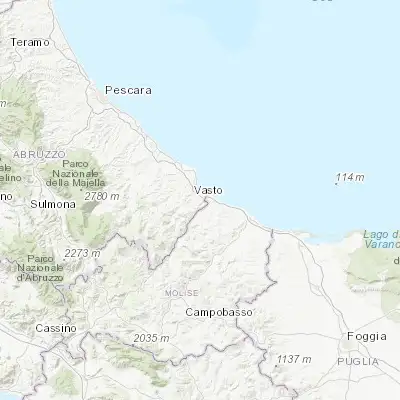 Map showing location of San Salvo (42.044130, 14.733350)