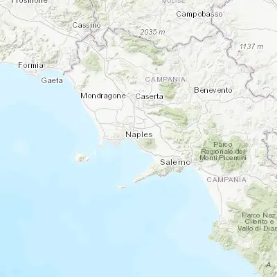 Map showing location of San Sebastiano al Vesuvio (40.843440, 14.364280)