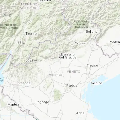 Map showing location of San Zeno-San Giuseppe (45.757270, 11.762080)