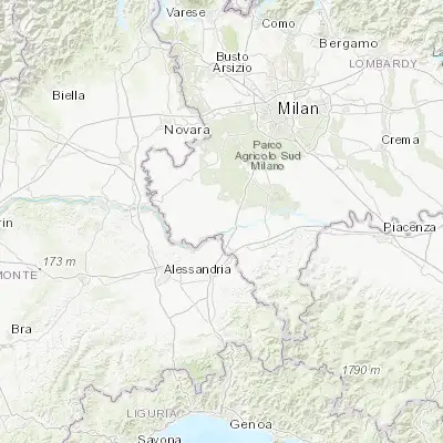 Map showing location of Sannazzaro de' Burgondi (45.102260, 8.906350)