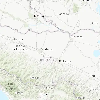 Map showing location of Sant'Agata Bolognese (44.660160, 11.132920)