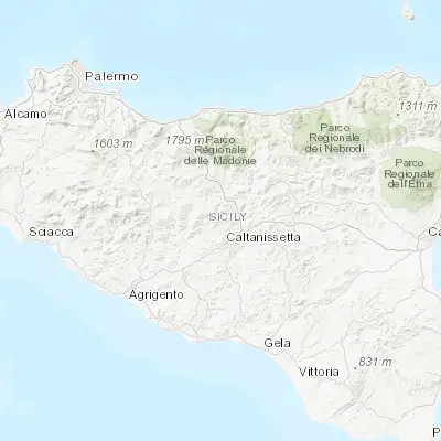 Map showing location of Santa Caterina Villarmosa (37.590340, 14.035540)