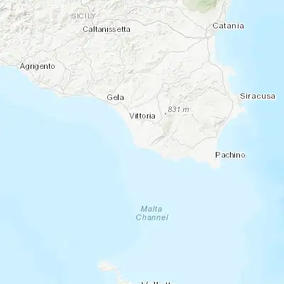 Map showing location of Santa Croce Camerina (36.828420, 14.525380)