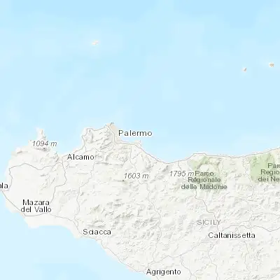 Map showing location of Santa Flavia (38.104480, 13.533400)