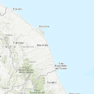 Map showing location of Santa Maria Apparente (43.296610, 13.692230)