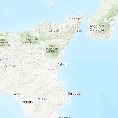 Map showing location of Santa Maria la Stella (37.623490, 15.120710)