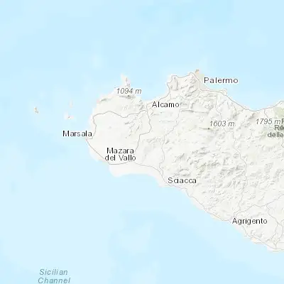 Map showing location of Santa Ninfa (37.770420, 12.877440)