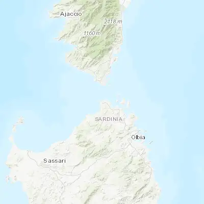 Map showing location of Santa Teresa Gallura (41.238590, 9.188730)