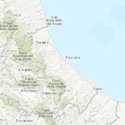 Map showing location of Santa Teresa (42.427530, 14.158160)
