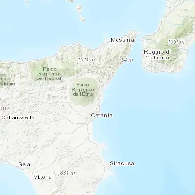 Map showing location of Santa Venerina (37.691030, 15.138800)