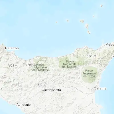 Map showing location of Santo Stefano di Camastra (38.012950, 14.351420)