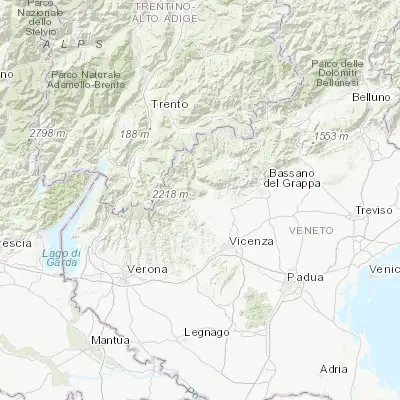 Map showing location of Santorso (45.733830, 11.387850)